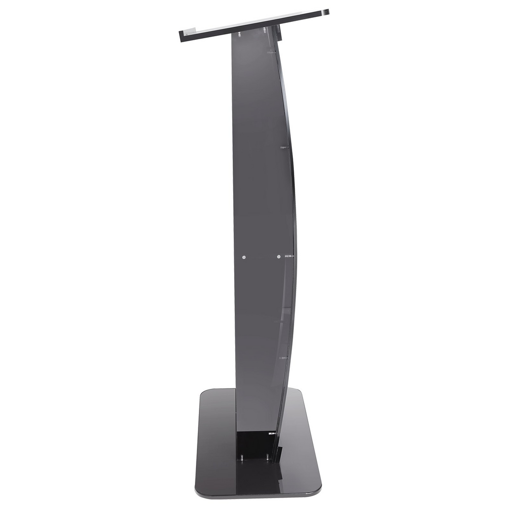 Podio acrílico VEVOR, soporte de podio acrílico de 47" con amplia superficie de lectura y estante de almacenamiento.