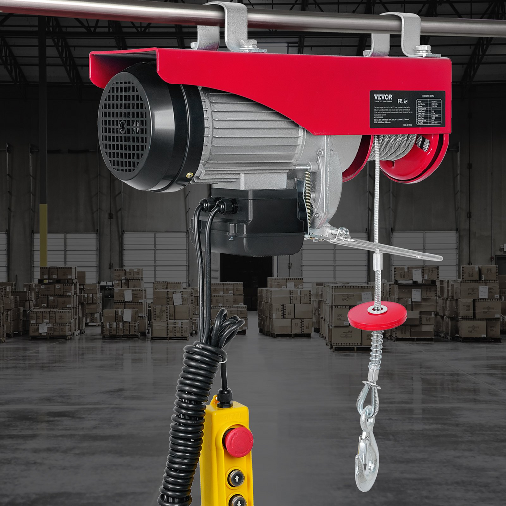 Polipasto eléctrico VEVOR de garaje de 440 libras con control por cable de 14 pies  de 110 voltios altura de elevación de un solo cable de 40 pies