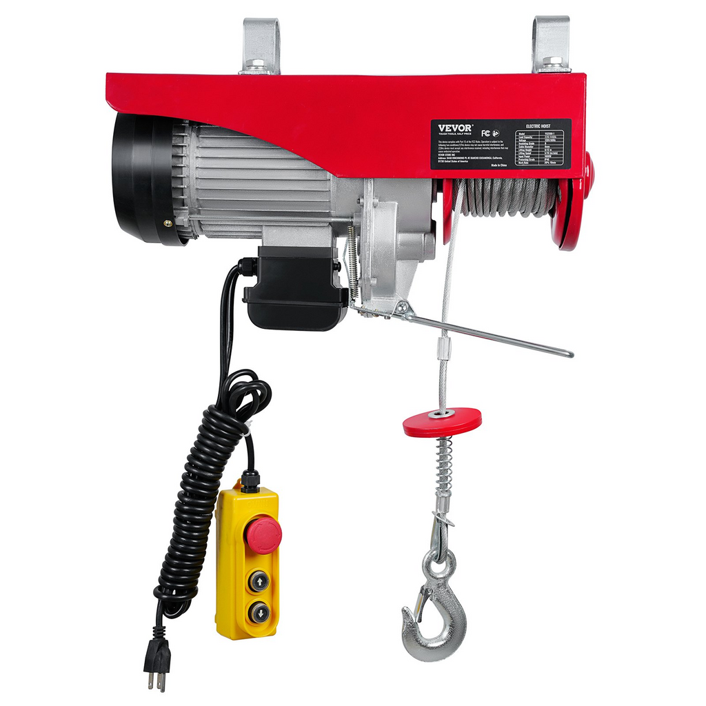 Polipasto eléctrico VEVOR de garaje de 440 libras con control por cable de 14 pies  de 110 voltios altura de elevación de un solo cable de 40 pies