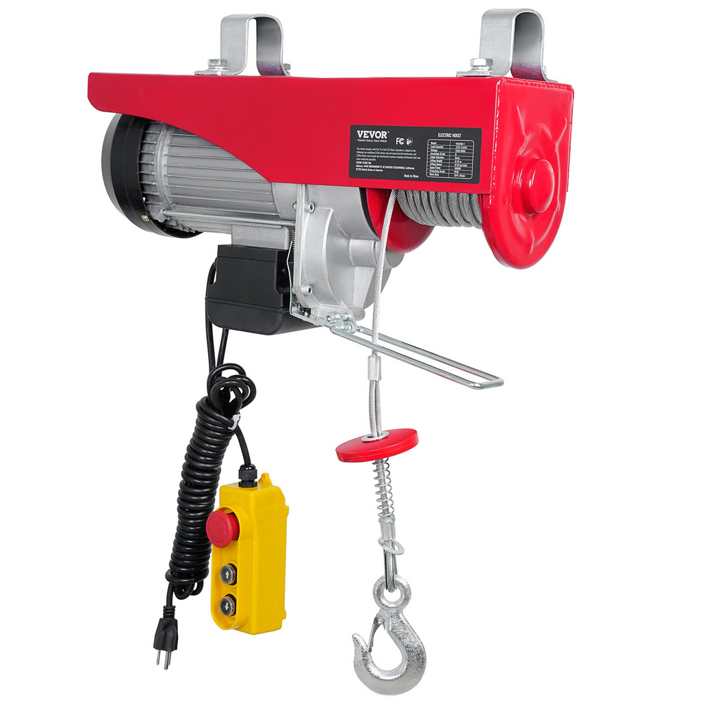 Polipasto eléctrico VEVOR de garaje de 440 libras con control por cable de 14 pies  de 110 voltios altura de elevación de un solo cable de 40 pies