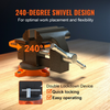 Tornillo de banco VEVOR de 4,5" con yunque y base giratoria de 240° multiusos de alta resistencia