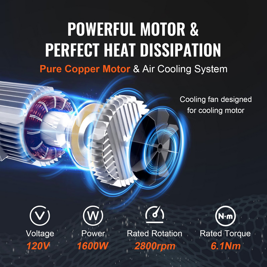 Polipasto eléctrico VEVOR de 2200 libras 1600 W y 110 V con control remoto inalámbrico altura de elevación de un solo cable de 40 pies y motor de cobre puro