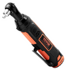 Juego de llaves de trinquete eléctricas inalámbricas VEVOR de 3/8" 12 V y 33 ft-lbs, carga rápida 2 baterías de 2,0 Ah luz LED incorporada 10 enchufes