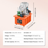 Bomba hidráulica eléctrica VEVOR, 10000 PSI, 750 W, 110 V, capacidad de 488 in³/8 L, válvula solenoide de acción simple, unidad de paquete de energía de bomba hidráulica accionada eléctricamente con interruptor de pedal