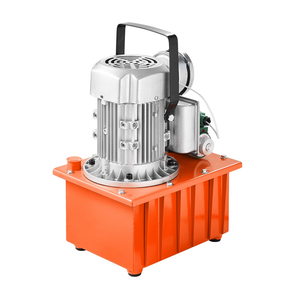 Bomba hidráulica eléctrica VEVOR, 10000 PSI, 750 W, 110 V, capacidad de 488 in³/8 L, válvula solenoide de acción simple, unidad de paquete de energía de bomba hidráulica accionada eléctricamente con interruptor de pedal