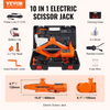 Gato eléctrico para coche VEVOR de tijera de 3 toneladas/6600 libras automático de 12 V con doble montura y control remoto