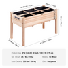 VEVOR - Macetero elevado de madera para jardín 120 x 57 x 76 cm