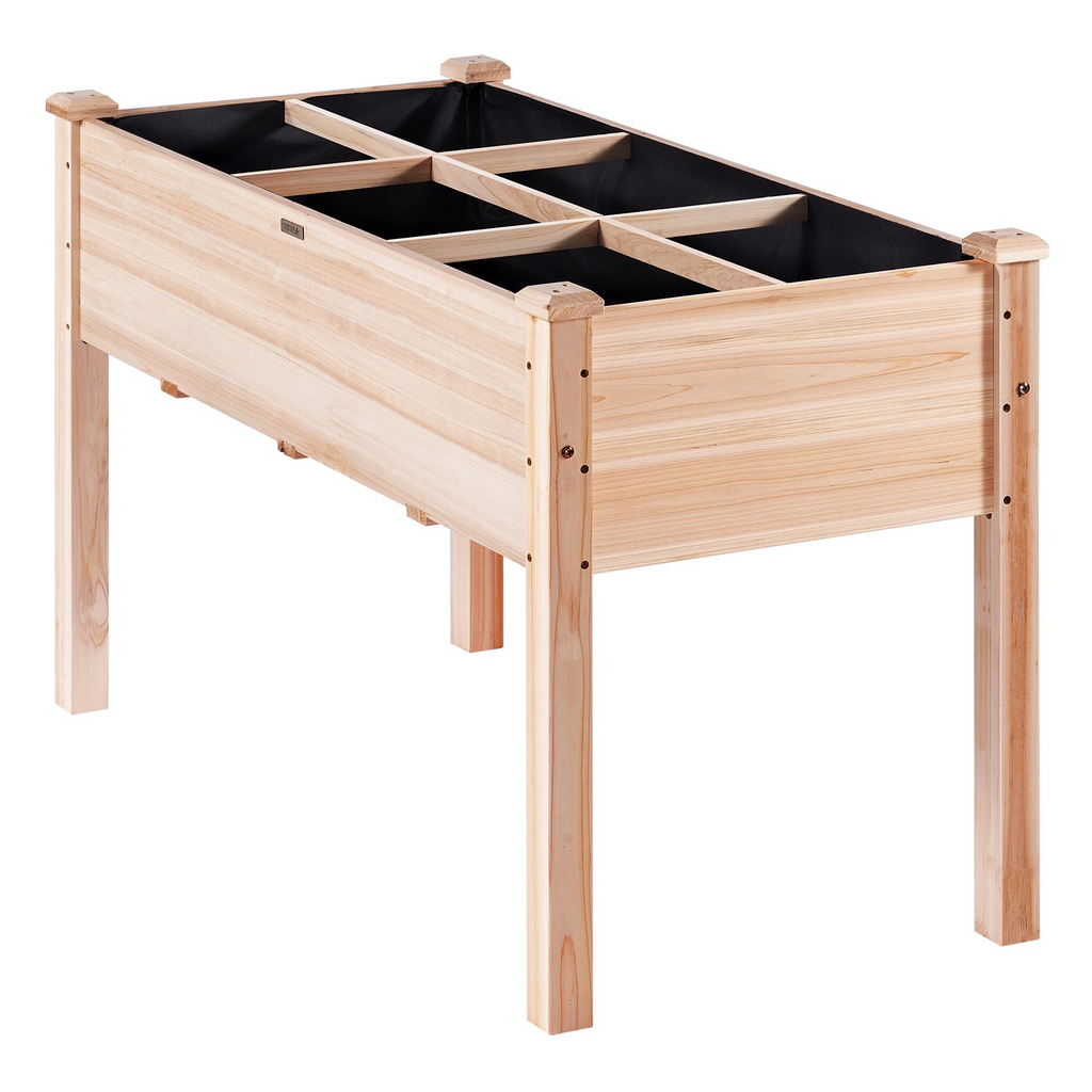 VEVOR - Macetero elevado de madera para jardín 120 x 57 x 76 cm