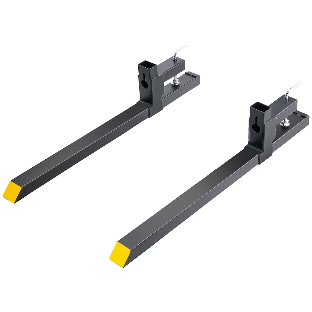 Horquillas para pallets VEVOR, capacidad de 2000 lb con abrazadera  para baldes de tractor de 43" accesorio de cargador frontal de servicio pesado para tractor