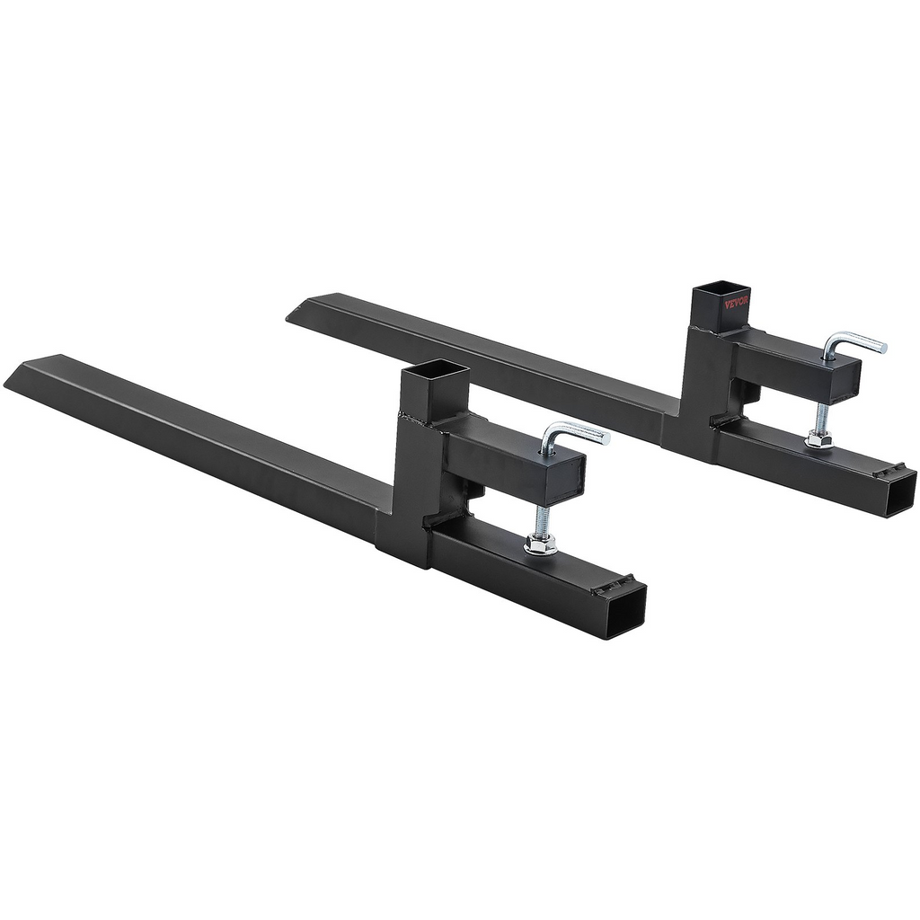Horquillas para pallets VEVOR, capacidad de 2000 lb con abrazadera  para baldes de tractor de 43" accesorio de cargador frontal de servicio pesado para tractor