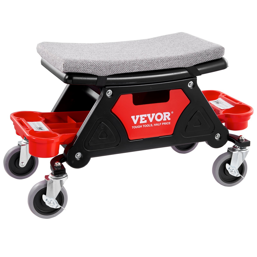 Taburete mecánico VEVOR capacidad de 300 libras con ruedas de 4"