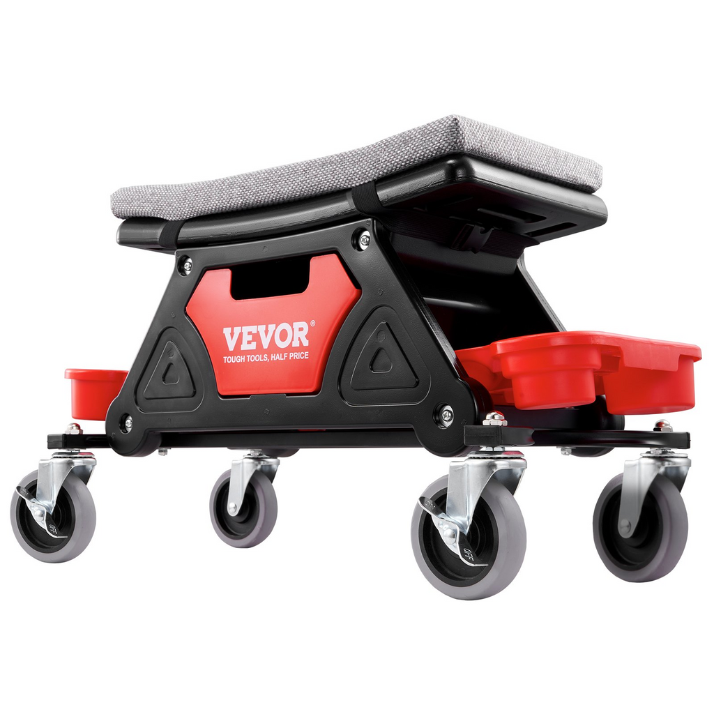 Taburete mecánico VEVOR capacidad de 300 libras con ruedas de 4"