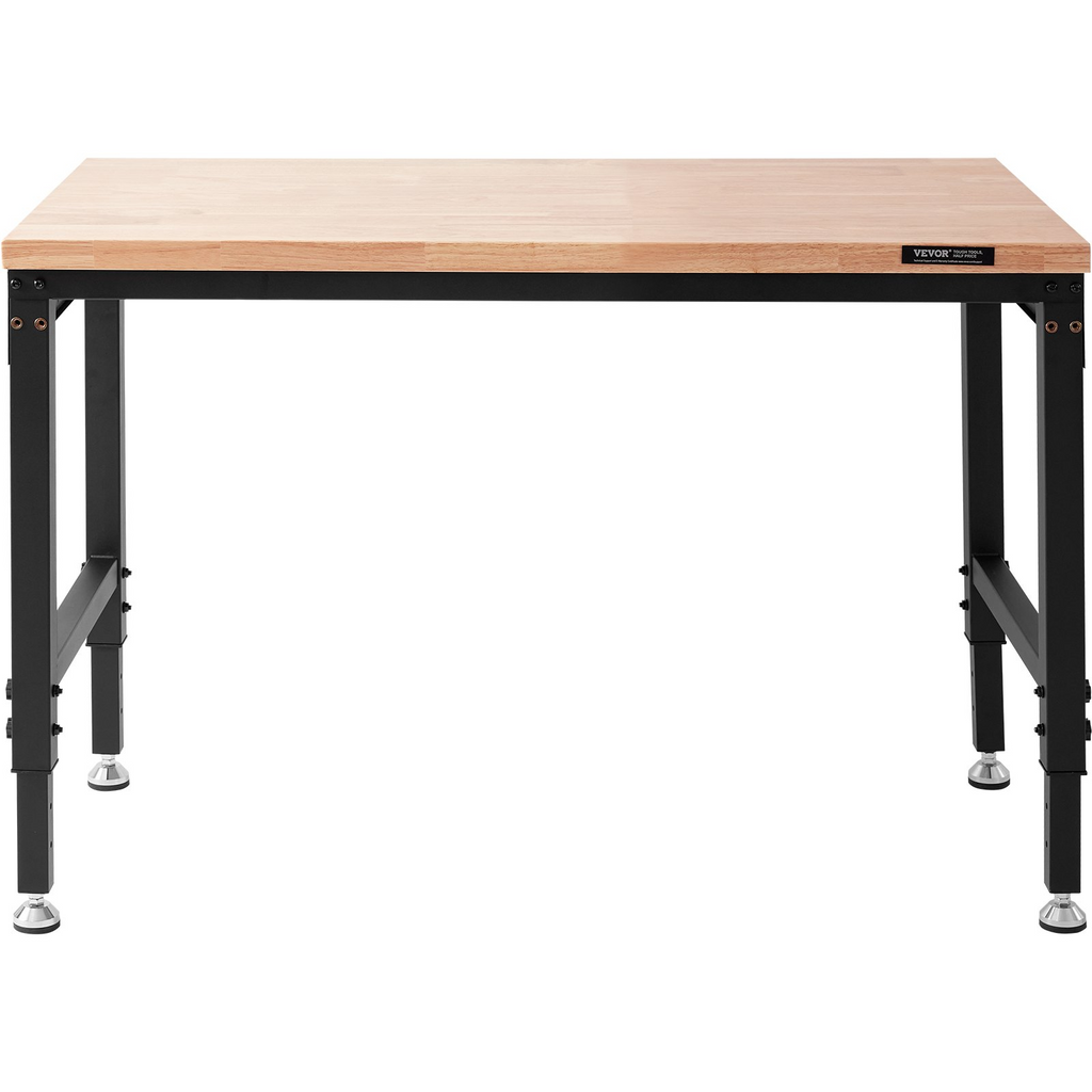 Banco de trabajo ajustable VEVOR 48" de largo x 24" de ancho alturas de 28 a 39,5" y capacidad de carga de 2000 libras