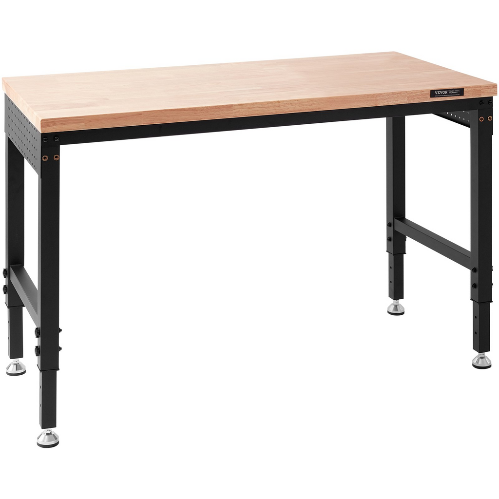 Banco de trabajo ajustable VEVOR 48" de largo x 24" de ancho alturas de 28 a 39,5" y capacidad de carga de 2000 libras