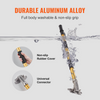 VEVOR Drywall Flat Box Handle, 40''-64'', Anodized Aluminum Flat Finishing Extension Handle, 5-Section Length Adjustable, Non-slip Grip and 360° Painting for Plasterboard, Wallboard, Sheetrock