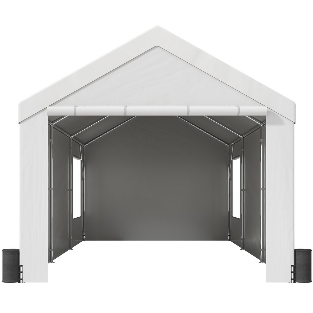 VEVOR toldo resistente para automóvil de 12 x 20 pies con ventanas ventiladas enrollables