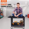 VEVOR Carrito de servicio multiusos con 2 estantes y capacidad de 550 libras