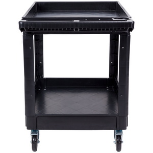 VEVOR Carrito de servicio multiusos con 2 estantes y capacidad de 550 libras