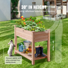 VEVOR - Macetero elevado de madera para jardín 33,9 x 18,1 x 30 pulgadas