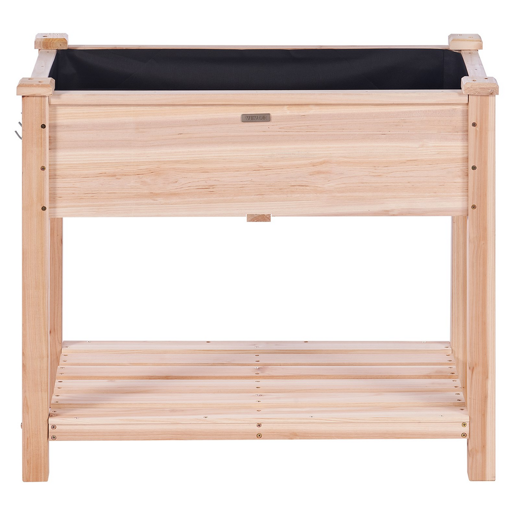 VEVOR - Macetero elevado de madera para jardín 33,9 x 18,1 x 30 pulgadas