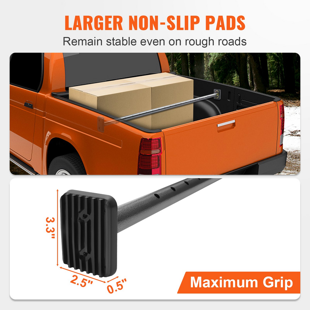Barra de carga VEVOR de carga de acero resistente ajustable de 40" a 73" capacidad de 220 lb