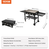 Plancha comercial VEVOR sobre carrito de 36" 4 quemadores - 60 000 BTU