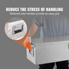 Caja de herramientas de aluminio resistente para caja de camión con placa de diamante con manija lateral y llaves de bloqueo