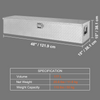 Caja de herramientas de aluminio resistente para caja de camión con placa de diamante con manija lateral y llaves de bloqueo