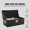 Caja de herramientas de aluminio resistente para caja de camión con placa de diamante con asa lateral y llaves de bloqueo