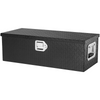 Caja de herramientas de aluminio resistente para caja de camión con placa de diamante con asa lateral y llaves de bloqueo