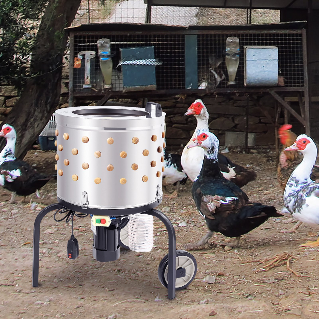 Desplumadora de pollos VEVOR de 20 pulgadas con 108 dedos suaves 500 W