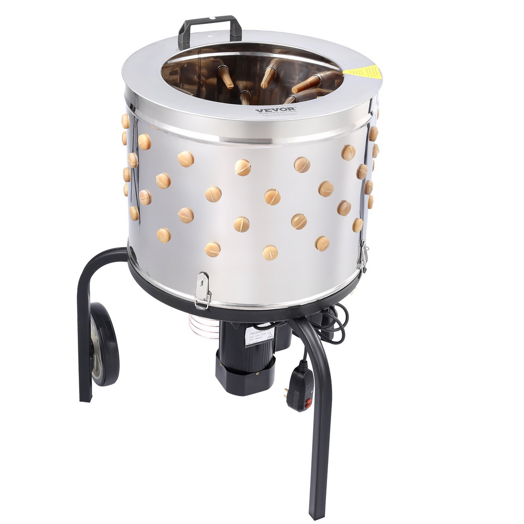 Desplumadora de pollos VEVOR de 20 pulgadas con 108 dedos suaves 500 W