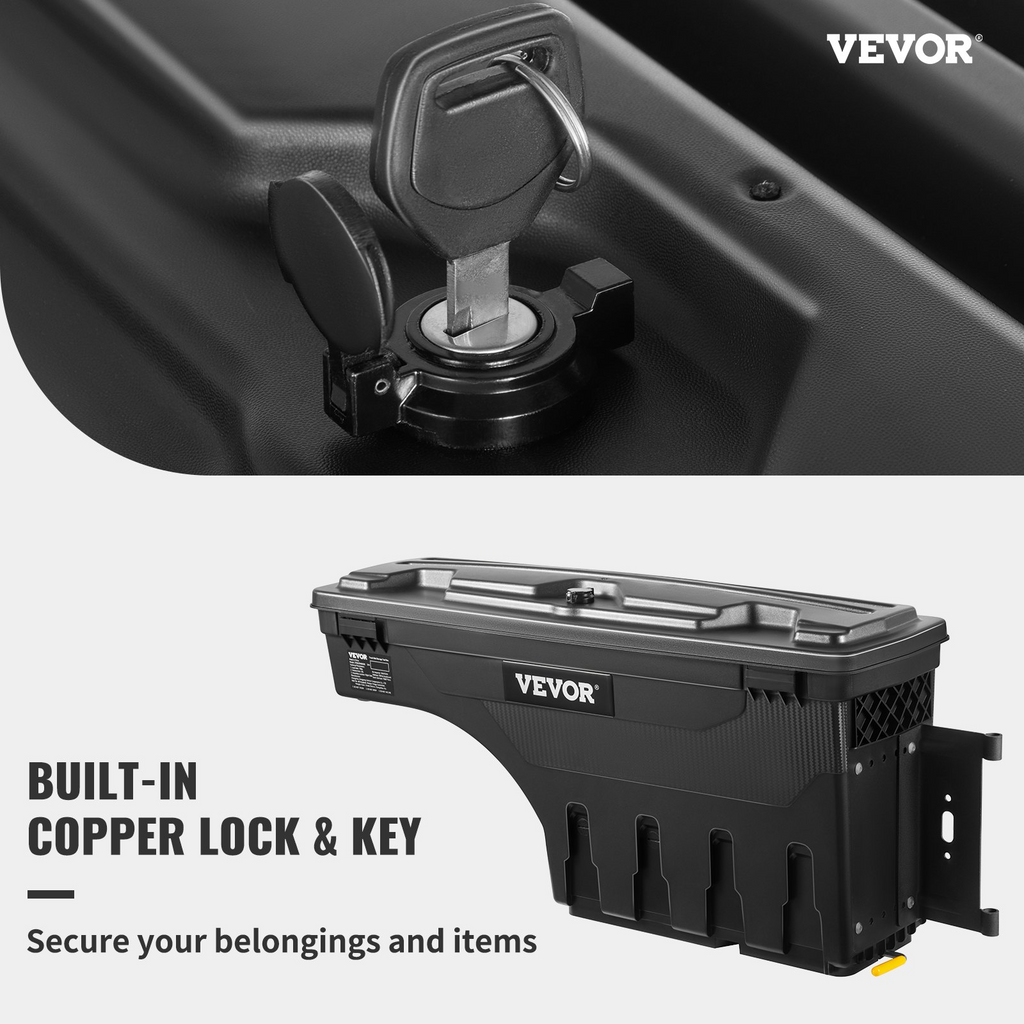 VEVOR Caja de almacenamiento para caja de camioneta para hueco de rueda de 6,6 galones/20 l compatible con Chevrolet Silverado 1500 GMC Sierra 1500 2019-2021