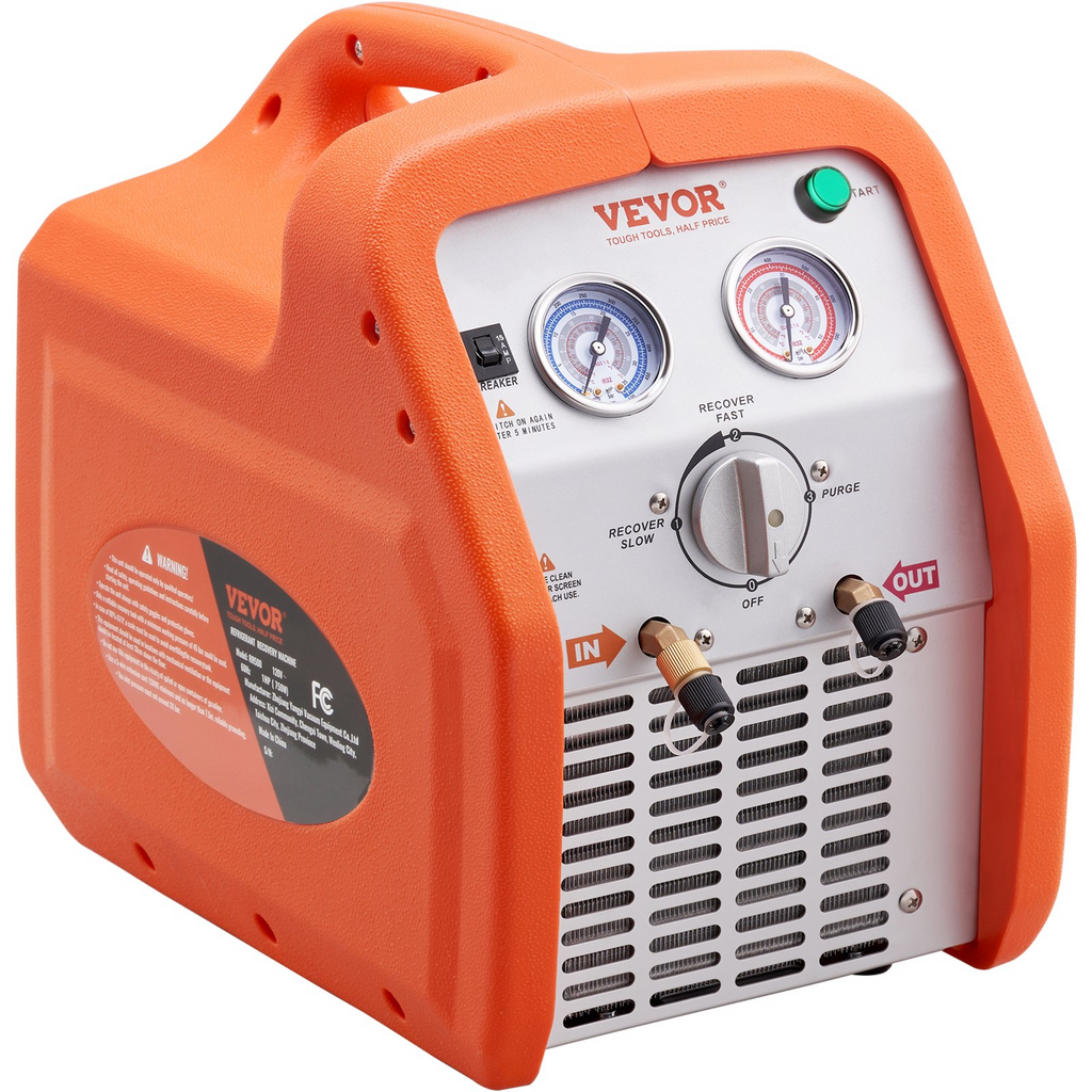 Máquina de recuperación de refrigerante VEVOR de 1 HP 120 V 60 Hz