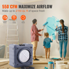Purificador de aire VEVOR con filtración de 3 etapas de aire negativo apilable de 550 CFM