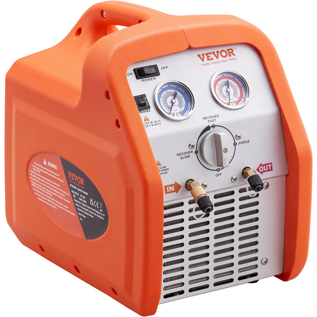 Máquina de recuperación de refrigerante VEVOR de 3/4 HP 120 V 60 Hz HVAC