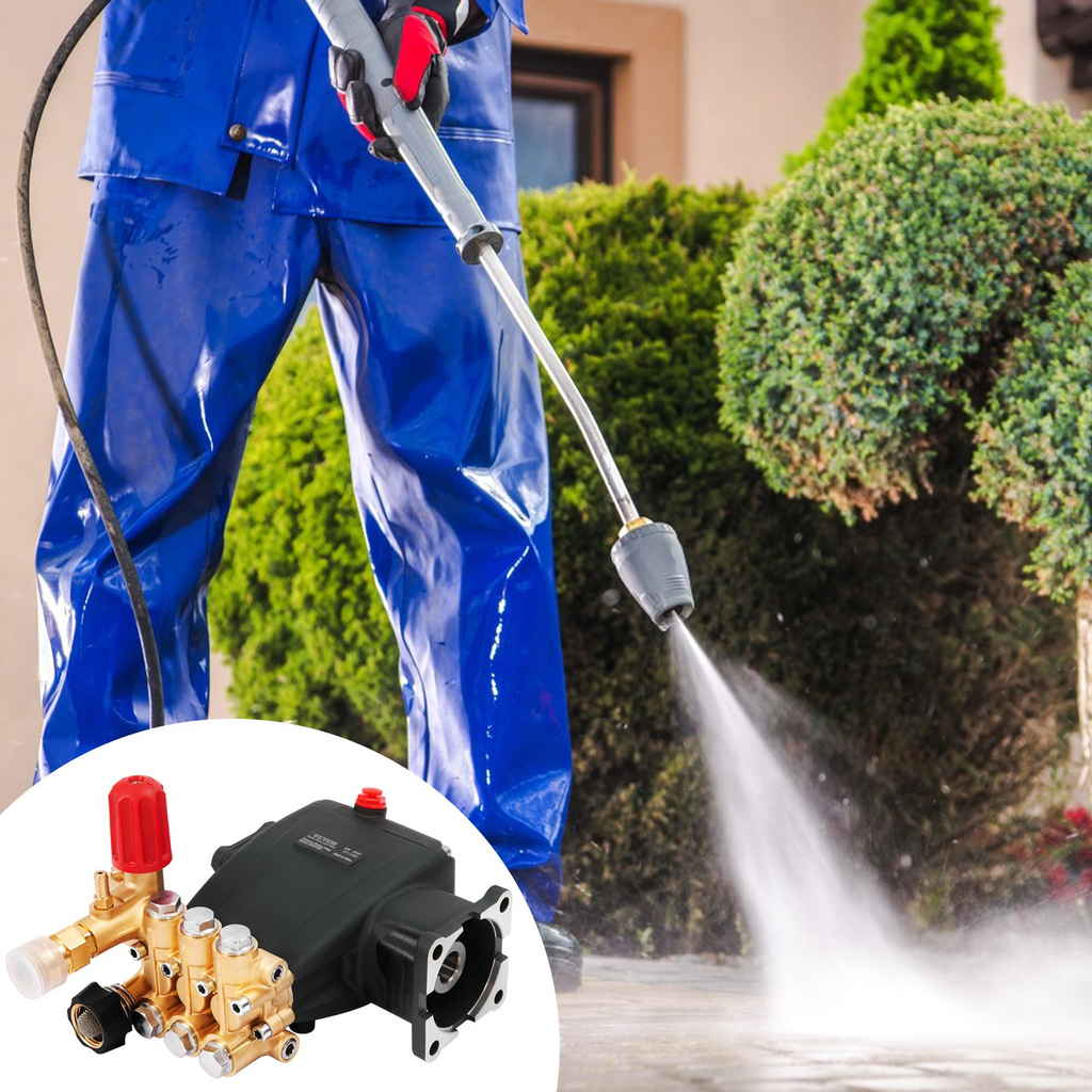 Bomba para hidrolavadora VEVOR émbolo triple horizontal con eje de 3/4" 3700 PSI 2,5 GPM