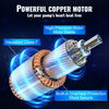 Bomba sumergible para pozos profundos VEVOR 1 HP 115 V/60 Hz caudal de 37 gpm altura de elevación de 207 pies con cable eléctrico de 33 pies