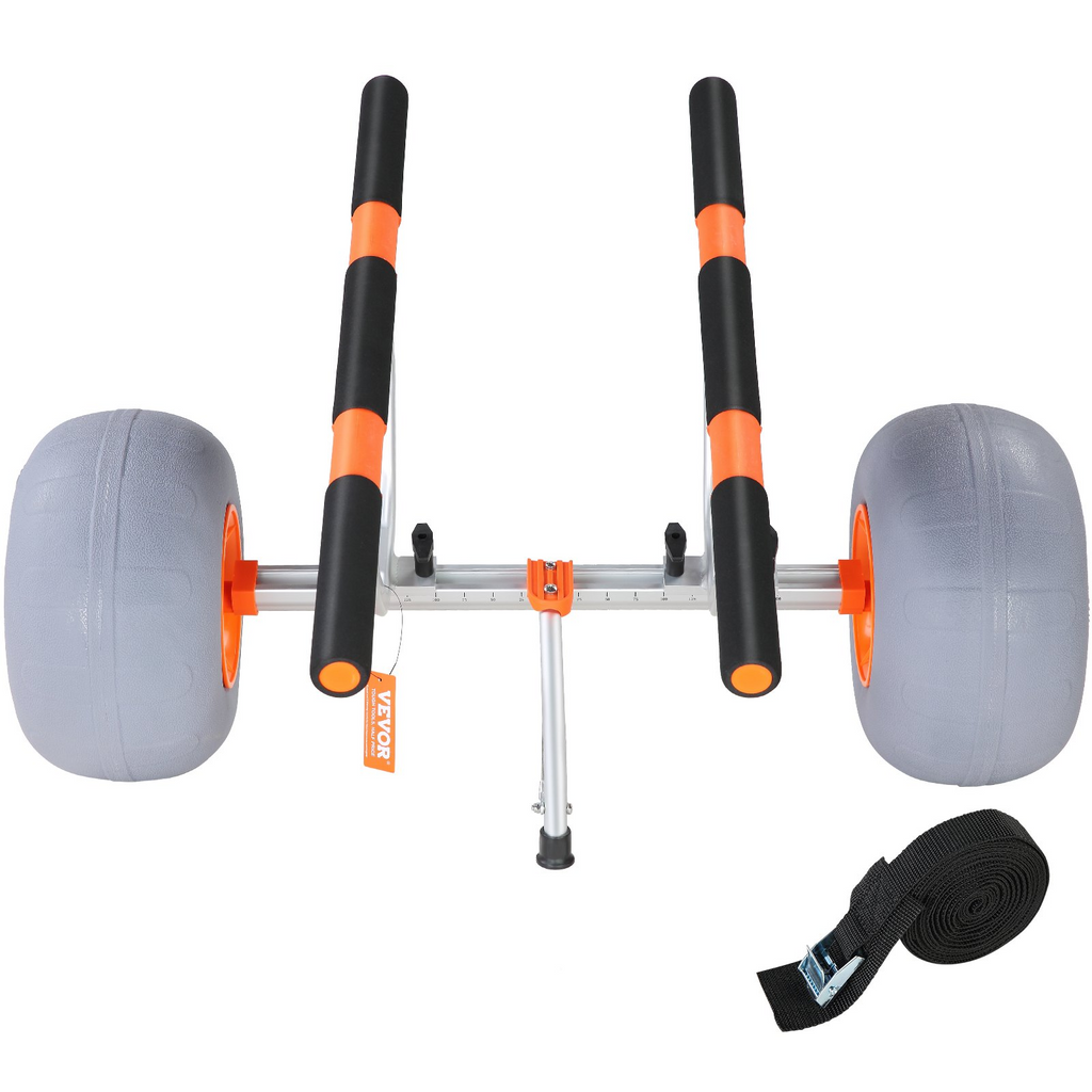 Carrito para kayak de alta resistencia de 12" ancho ajustable de 6,69 a 17,32" capacidad de peso de 350 lb