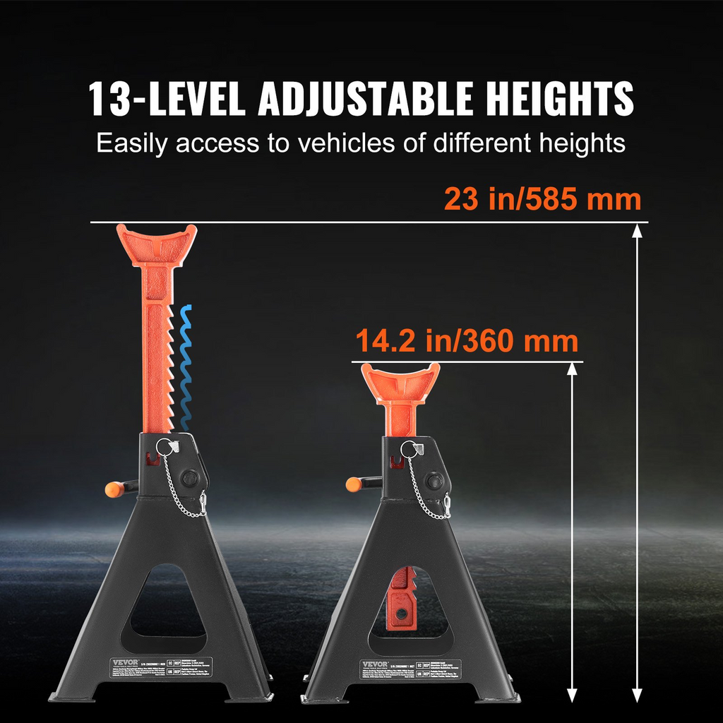 Soportes para gatos para automóvil con capacidad de 6 toneladas (13 000 lb)