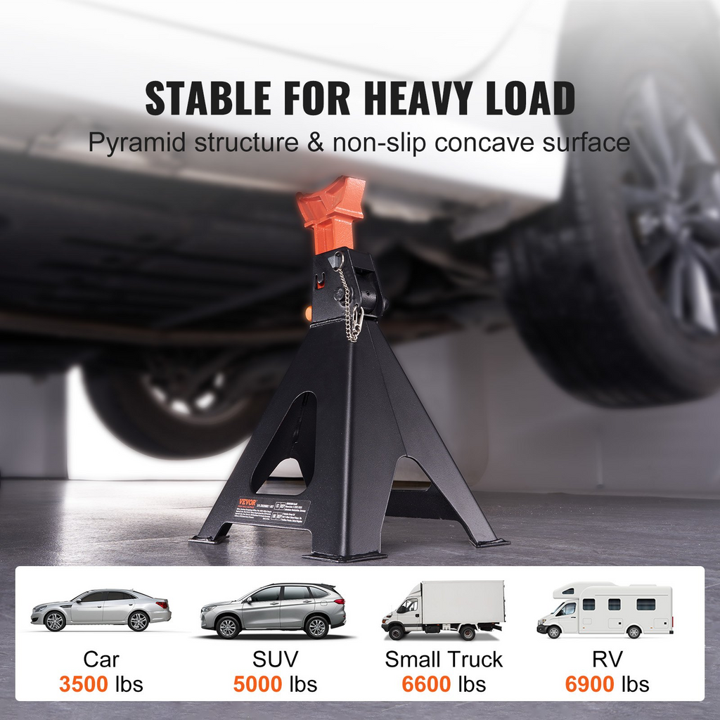Soportes para gatos para automóvil con capacidad de 6 toneladas (13 000 lb)