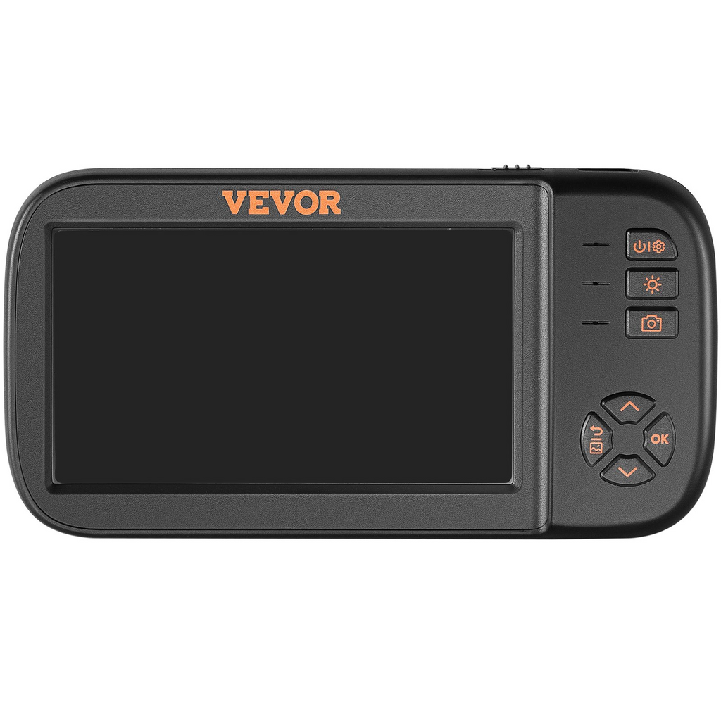 Cámara endoscópica VEVOR de triple lente con luz pantalla de 4,5" 1080P IP67 (cable de 16,5 pies tarjeta de 32 GB)