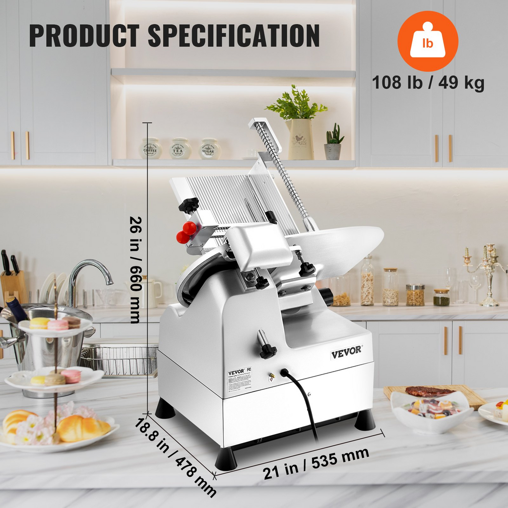 Cortadora de carne automática VEVOR de 540 W