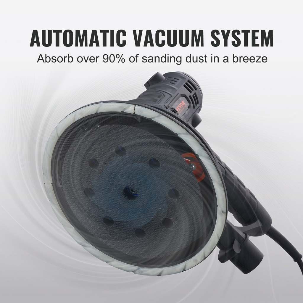 Lijadora de paneles de yeso VEVOR con motor de cepillo de 800 W velocidad variable de 1200 a 2300 RPM