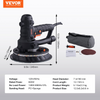 Lijadora de paneles de yeso VEVOR con motor de cepillo de 800 W velocidad variable de 1200 a 2300 RPM