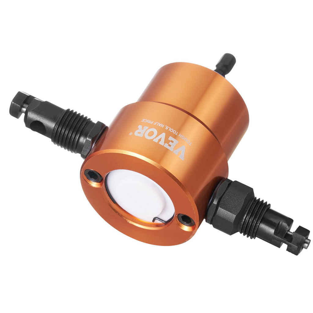 VEVOR Cortadora de chapa de doble cabezal accesorio de taladro de 360 grados con punzón y matriz adicionales
