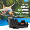 Bomba de piscina VEVOR de 2,0 HP y 230 V con velocidad variable dual de 1500 W caudal máximo de 5520 GPH