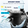 Bomba de piscina VEVOR de 2,0 HP y 230 V con velocidad variable dual de 1500 W caudal máximo de 5520 GPH