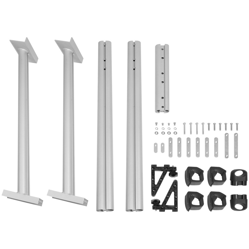 VEVOR - Portaequipajes para camión capacidad de 800 lb 71" x 31" de aluminio para escalera de camión con 8 abrazaderas en C sin perforación
