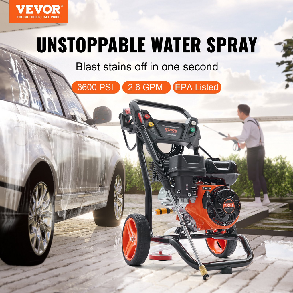 Hidrolavadora a gas VEVOR 3600 PSI 2,6 GPM